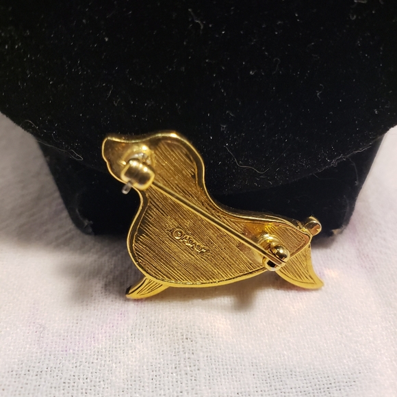 Beautiful and RARE Signed Monet Screw Construction Dog Brooch and Pave Crystals - Picture 4 of 6